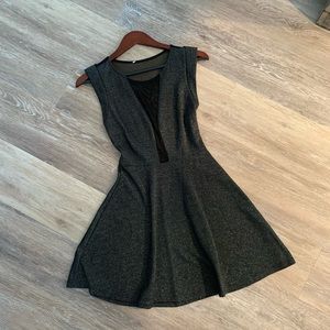 Deep V mesh dress